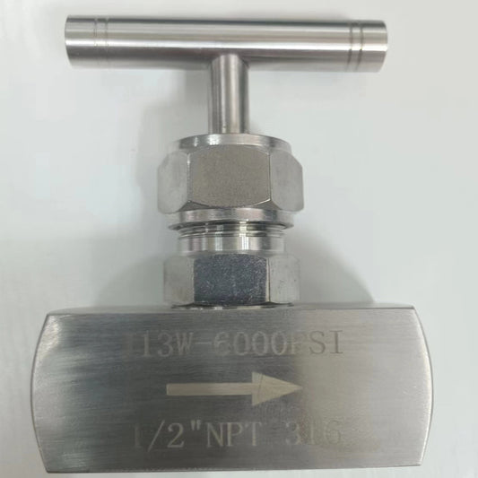 Threaded needle valve