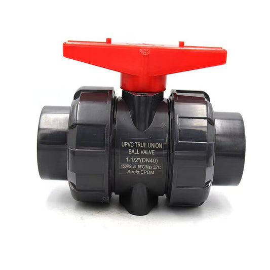 UPVC High Standard Dark Grey Double Union Ball Valve