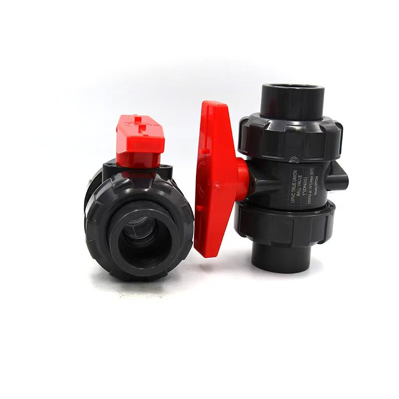 UPVC High Standard Dark Grey Double Union Ball Valve