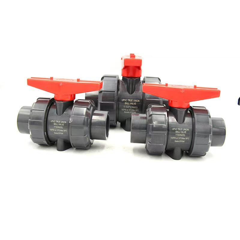 UPVC High Standard Dark Grey Double Union Ball Valve